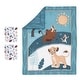 preview thumbnail 8 of 6, Lambs & Ivy Disney Baby Lion King Adventure Blue 3-Piece Mini Crib Bedding Set