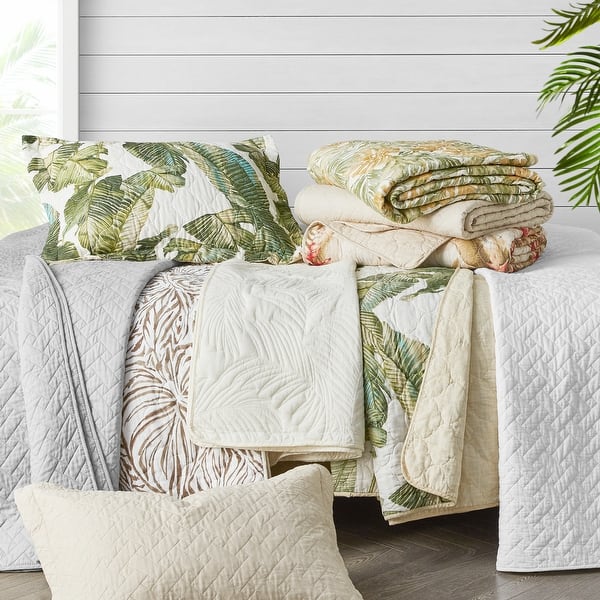 Tommy Bahama Turtle Cove Cotton Reversible Bluegrass Quilt Set Overstock 13392972