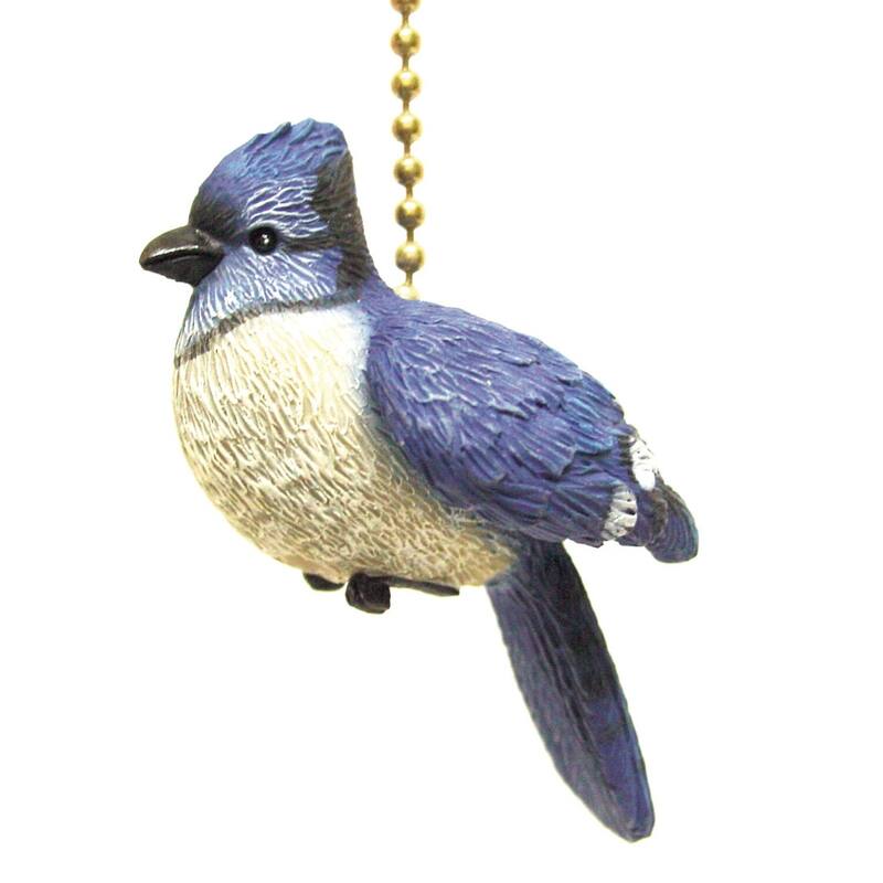 Red Cardinal and Blue Jay Backyard Birds Ceiling Fan or Light Pulls Set of 2