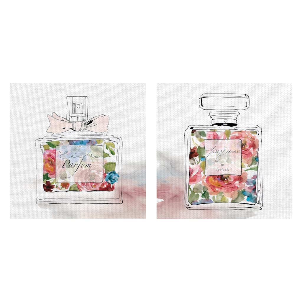 Chic Flower Perfume I, II by Carol Robinson Canvas Art Prints