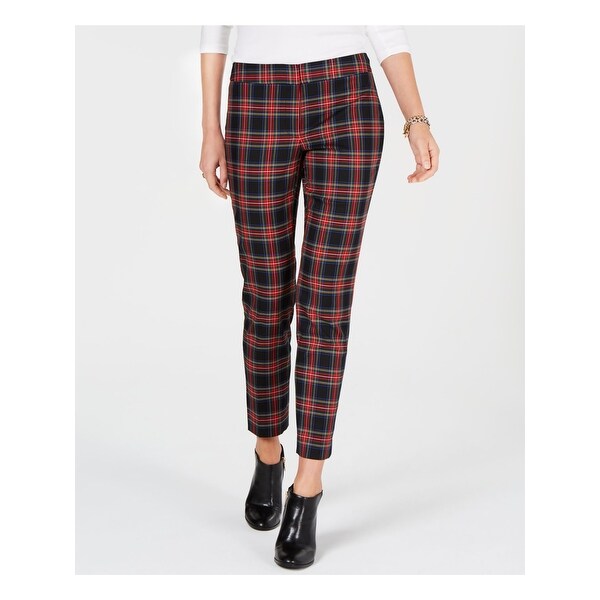 skinny plaid pants womens