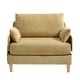 preview thumbnail 33 of 33, Chenille Upholstered 3-in-1 Convertible Sleeper Foldable Sofa Bed Recliner Chair with 3 Pillows