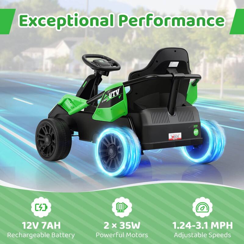 Costway Ride on Car for Big Kids 12V Battery Powered Electric UTV with - See Details