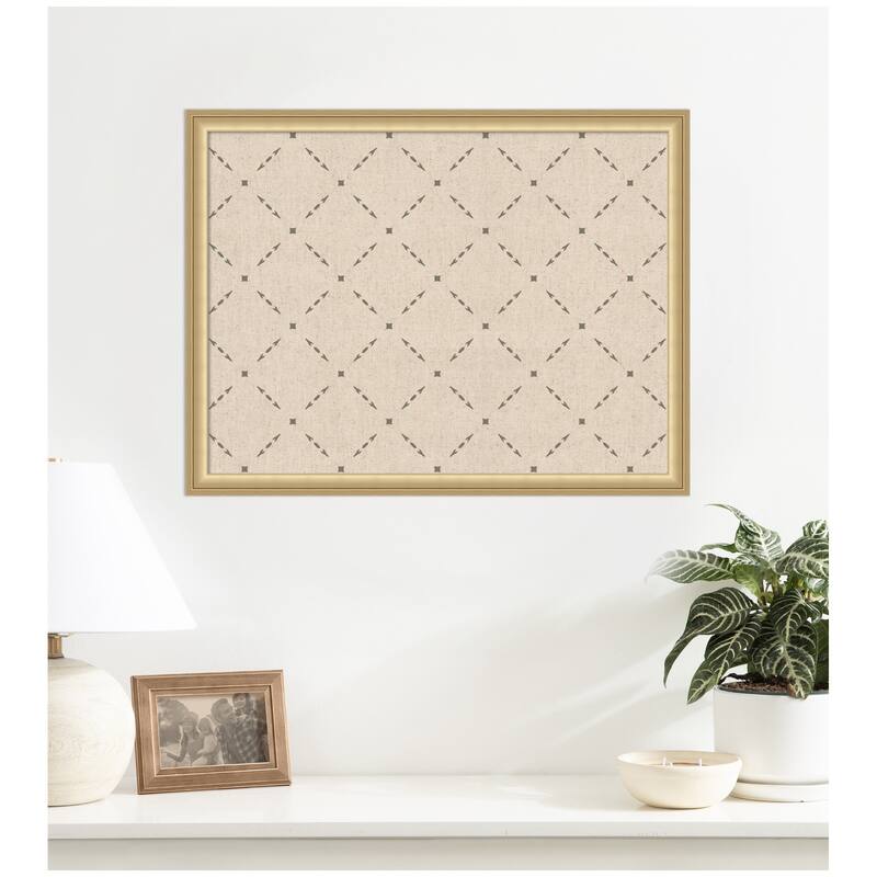 Kate and Laurel Pinboard Green Lattice Print