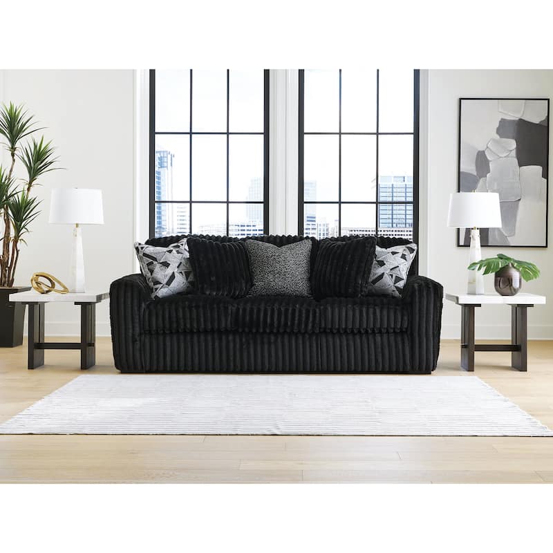 Signature Design by Ashley Midnight-Madness Sofa - 98"W x 41"D x 40"H - Black