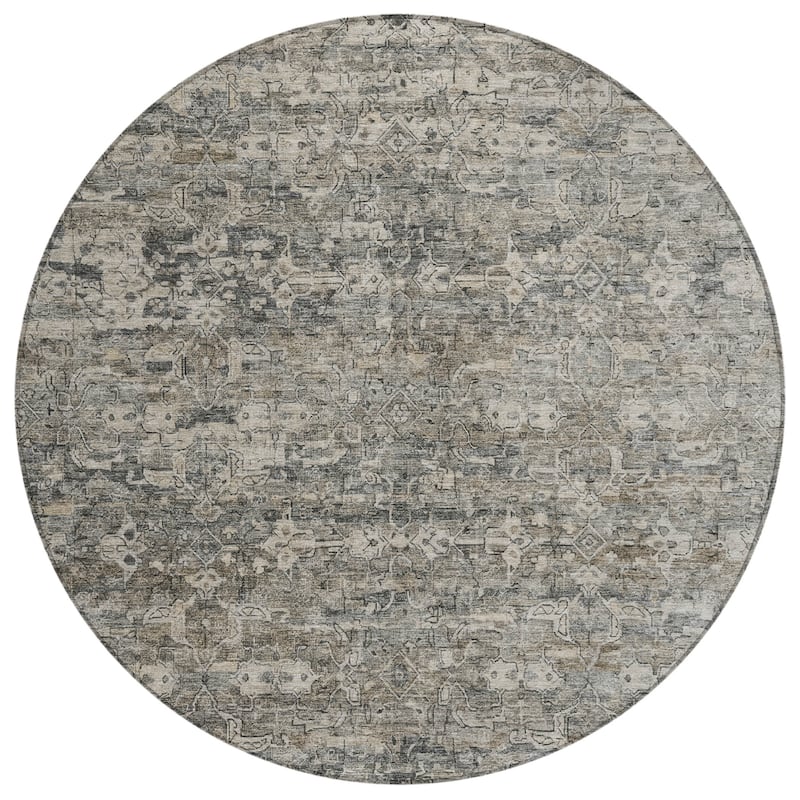 Machine Washable Indoor/ Outdoor Traditional Harmony Chantille Rug