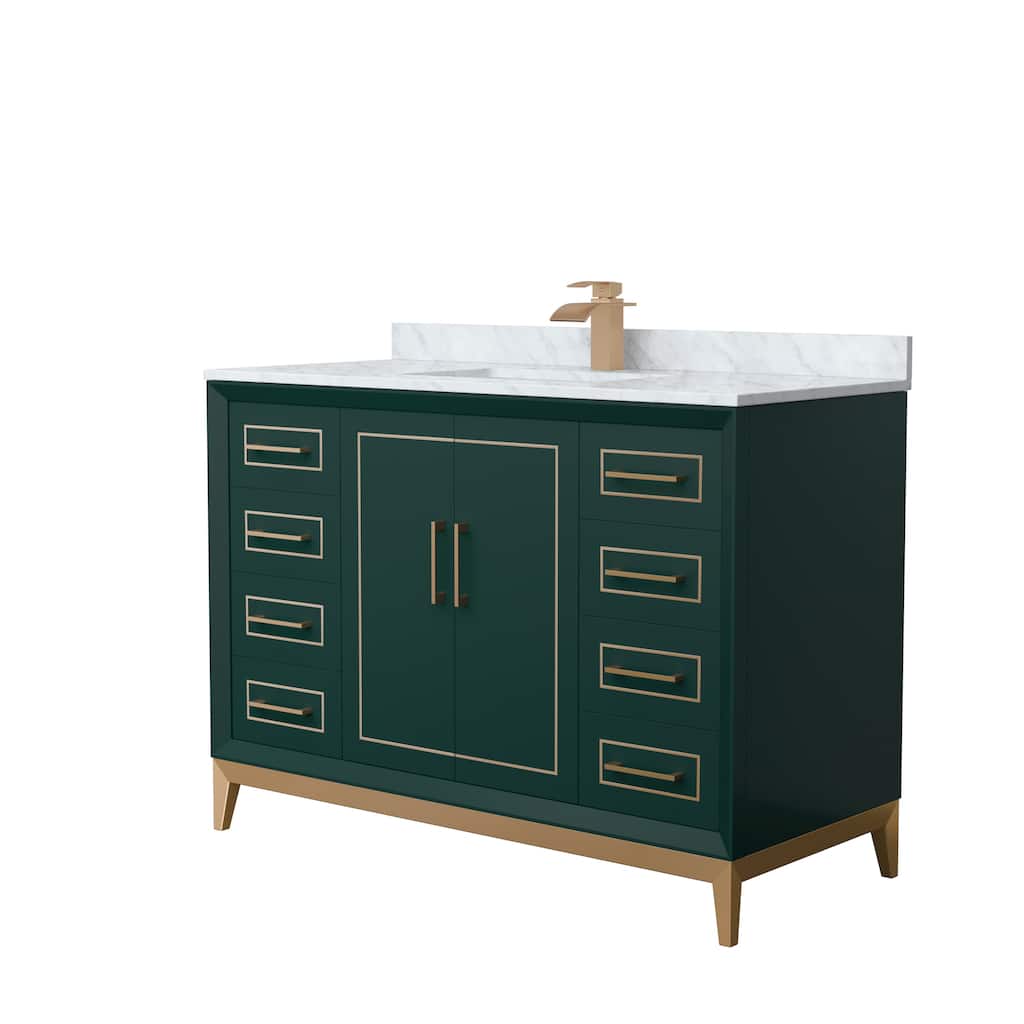Marlena 48-Inch Single Vanity Set, Carrara Marble Top