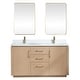 preview thumbnail 36 of 129, San Double Bath Vanity with Composite Stone Top and Mirror