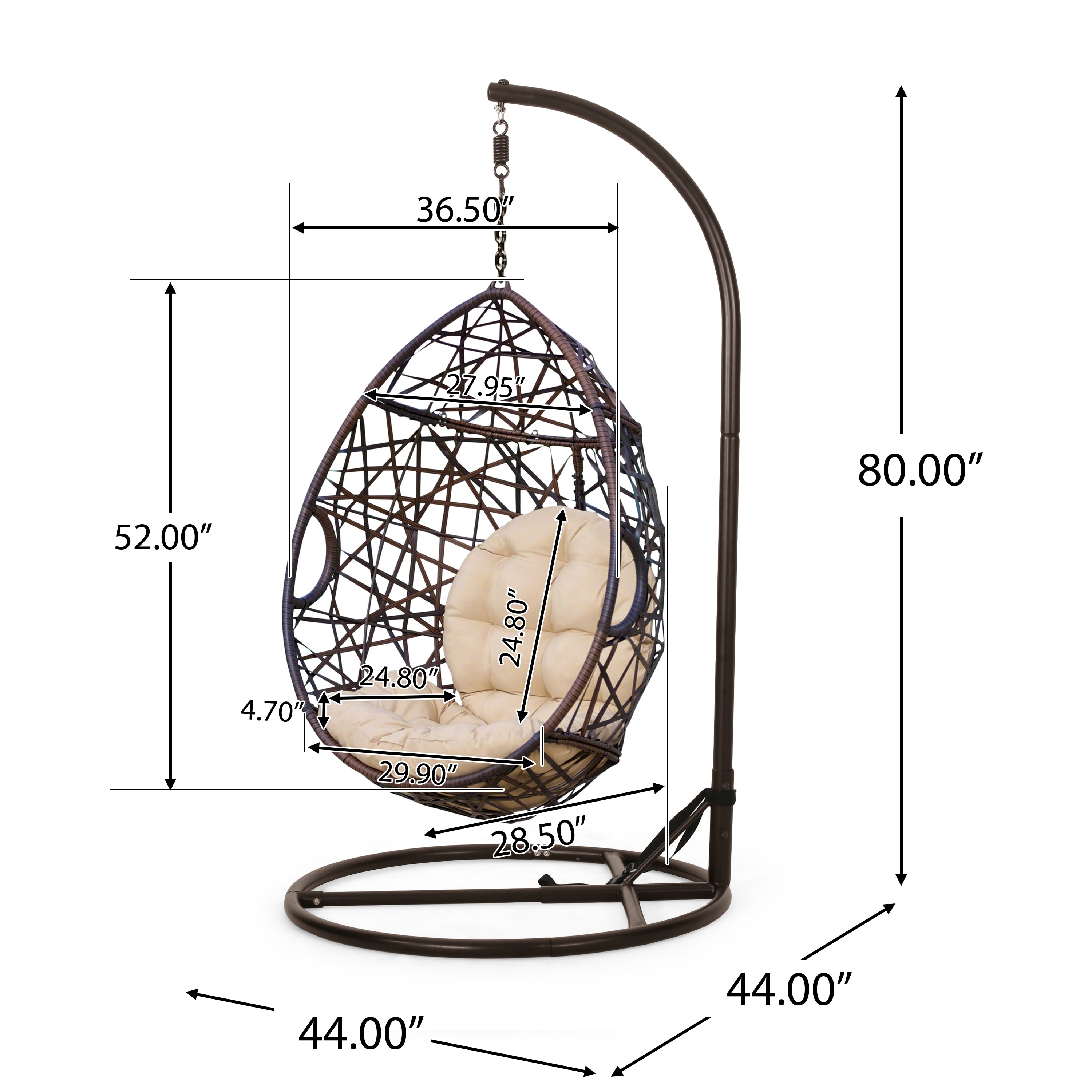 Wicker teardrop 2024 hanging chair