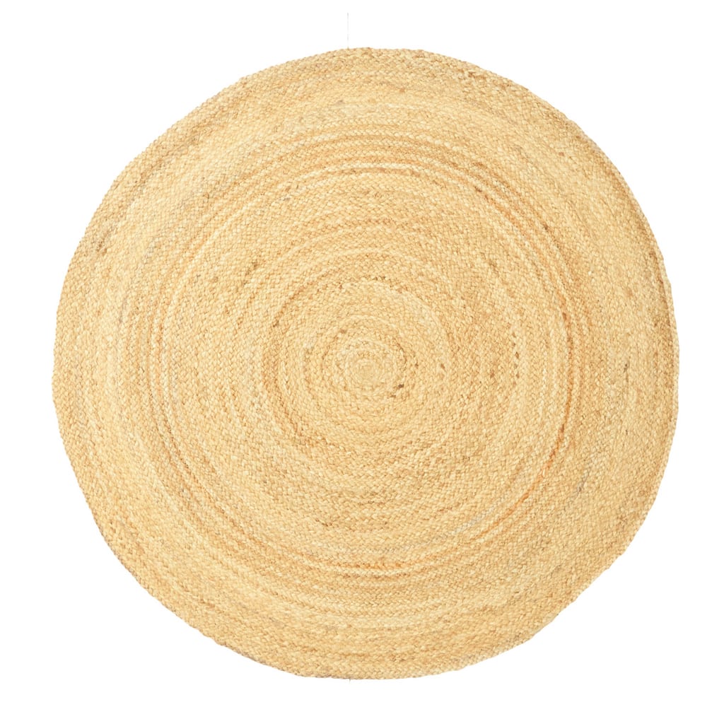 ECARPETGALLERY Braided Weave Palas Denizli Tan Jute Rug - 3'11 x 3'11