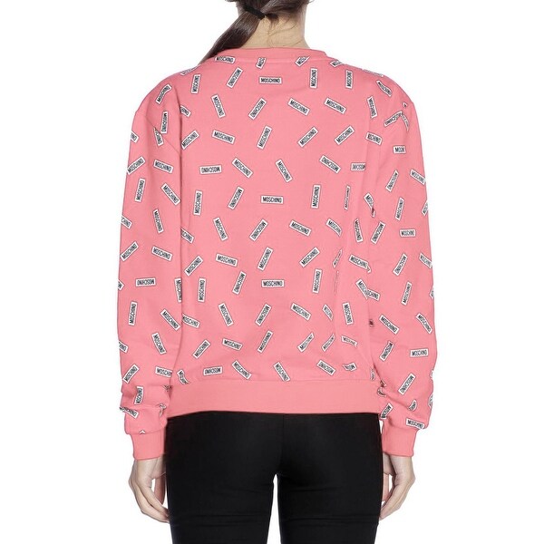 womens pink crew neck sweatshirt