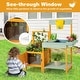 preview thumbnail 6 of 4, Kids Potting Bench Table Fir Wood Outdoor Play Kitchen for Toddler,