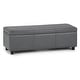 preview thumbnail 122 of 130, WYNDENHALL Franklin 48-in. Wide Contemporary Rectangular Storage Ottoman Stone Grey