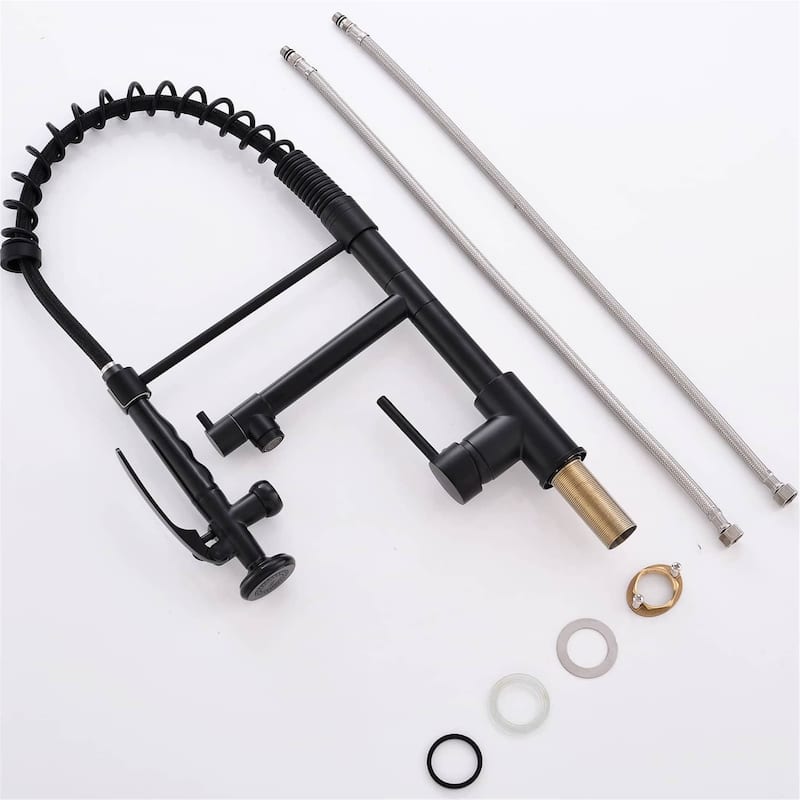Commercial Kitchen Faucet With Pull Down Sprayer Single Hole Kitchen Sink Faucets Single Handle High Arc Spring Mixer Faucets