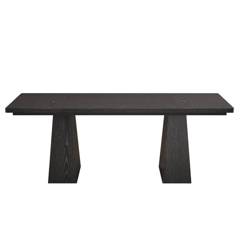 63-Inch Executive Desk, Large Office Computer Desk with Double Pedestal, Black