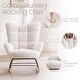 preview thumbnail 26 of 33, HOMYKA Teddy Rocking Chair Nursery Glider Modern Accent Armchair with High Backrest