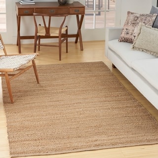 Nourison Natural Jute Indoor only Solid Area Rug