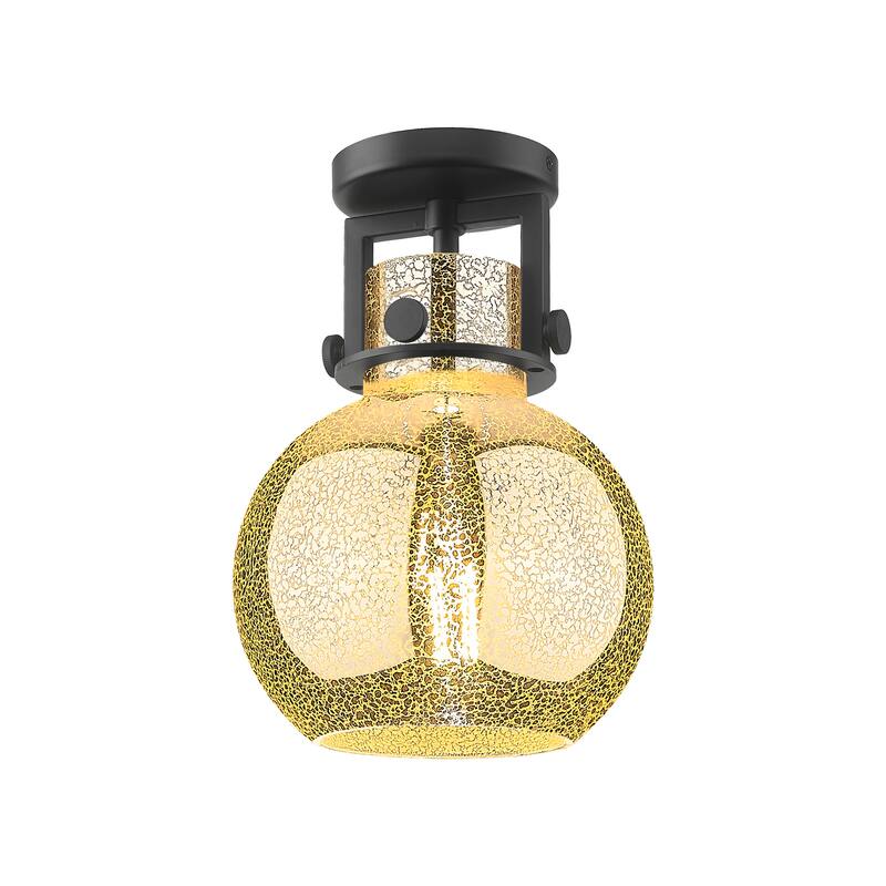 Innovations Lighting Downtown Urban - Newton Sphere - 1 Light 8" Flush Mount - Matte Black