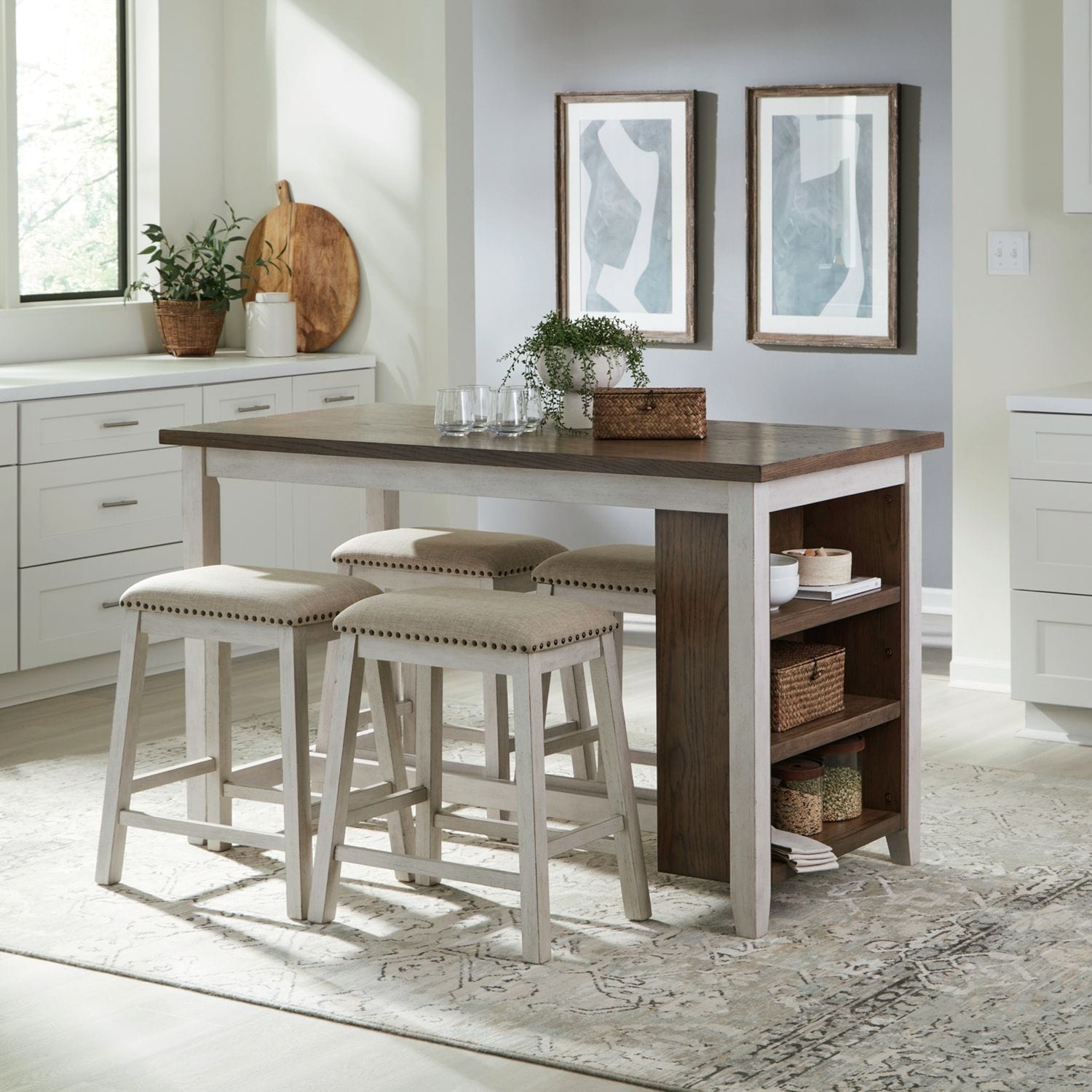 Brook Creek 5 Pc Counter Set- Two Tone