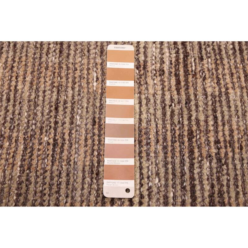 ECARPETGALLERY Hand-knotted Looma Brown Wool Rug - 8'9 x 11'3