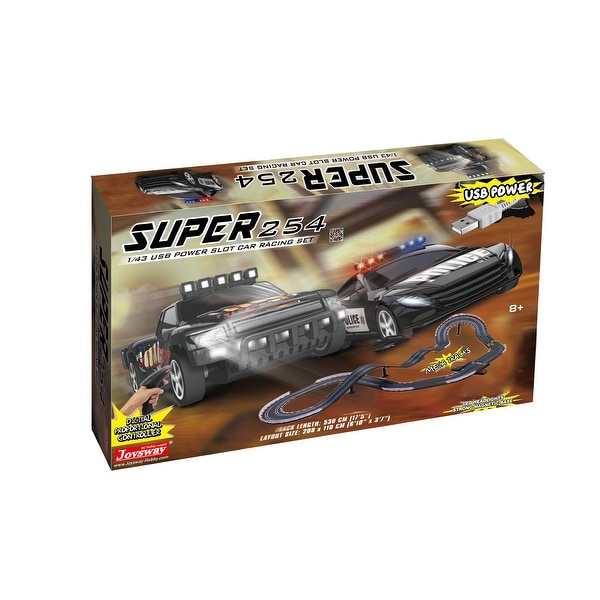 JOYSWAY Super 254 USB Power Slot Car Racing set. Opens flyout.