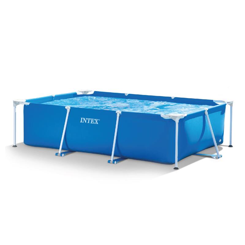 Intex 86" x 23" Rectangular Frame Above Ground Outdoor Splash Swimming Pool