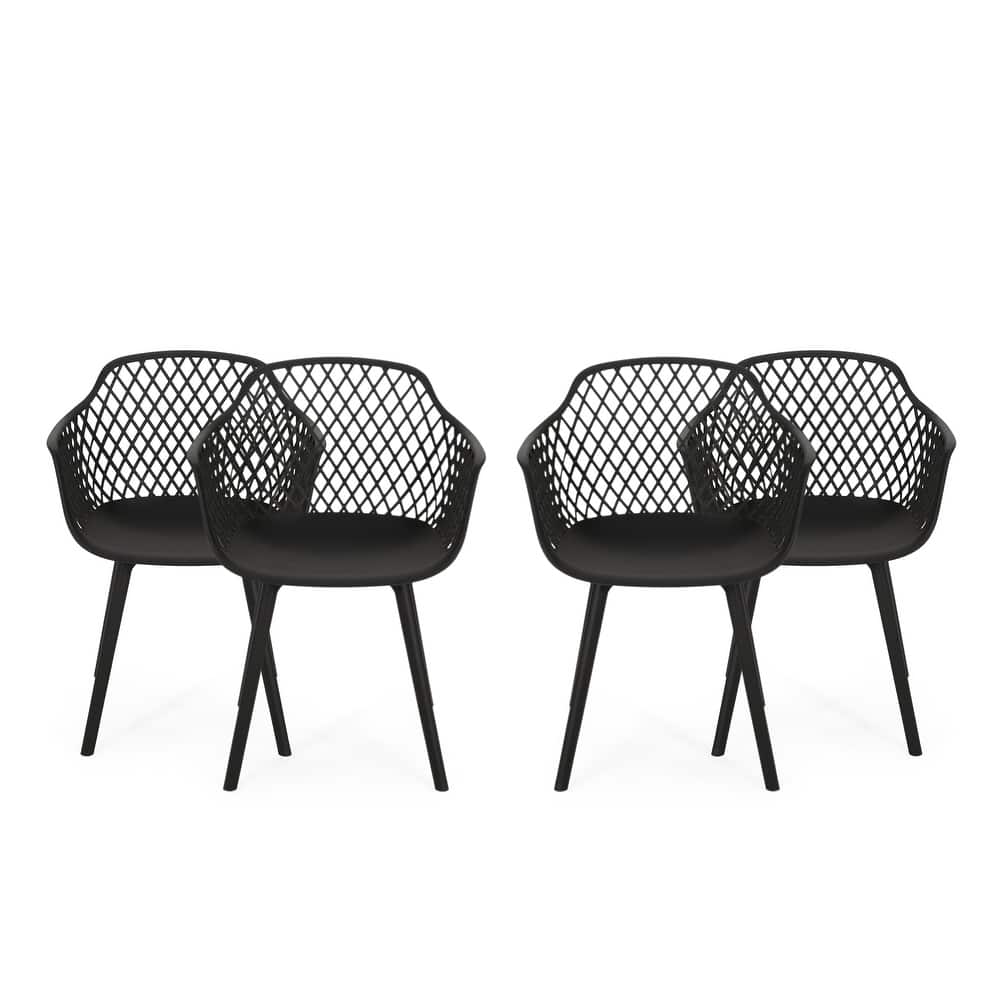 Poppy Outdoor Modern Dining Chair (Set of 4) by Christopher Knight Home