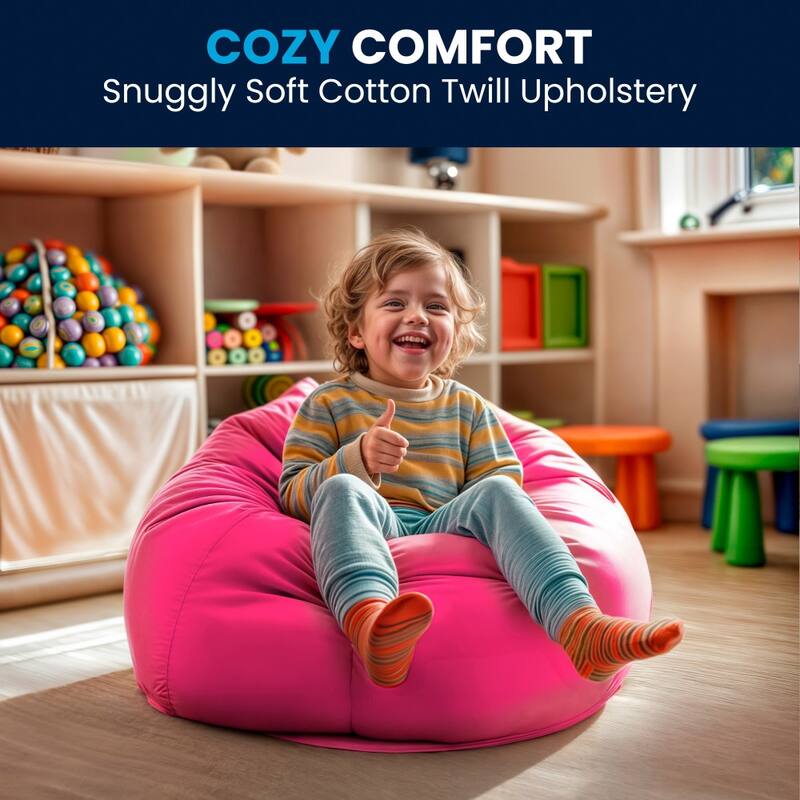 Small Refillable Bean Bag Chair for Kids and Teens