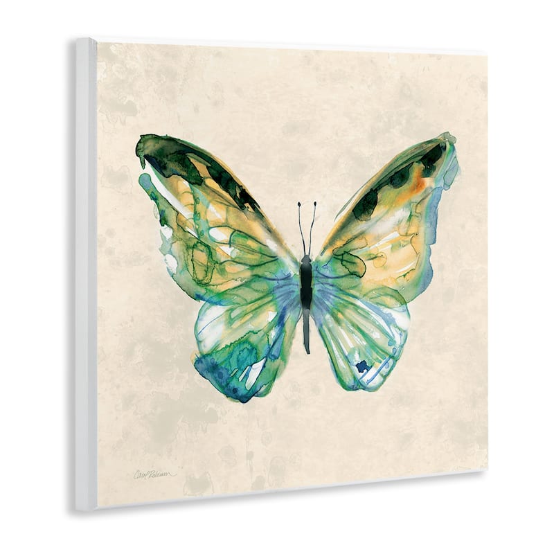 Stupell Watercolor Cottage Butterfly Wall Plaque Art Design By Carol Robinson