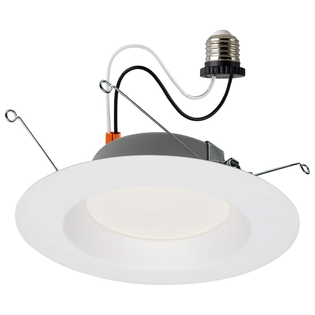 12.5 Watt LED Downlight Retrofit 5-6" 5000K 120 Volts Dimmable White Finish
