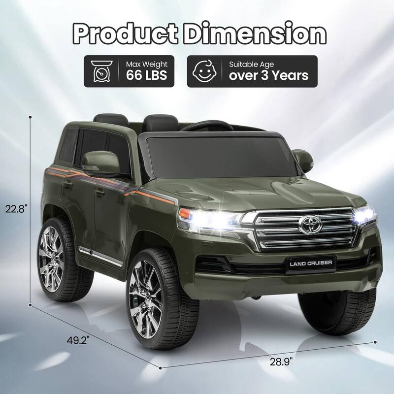 Electric Kids Ride-On Car SUV - 2 Seater Licensed Land Cruiser