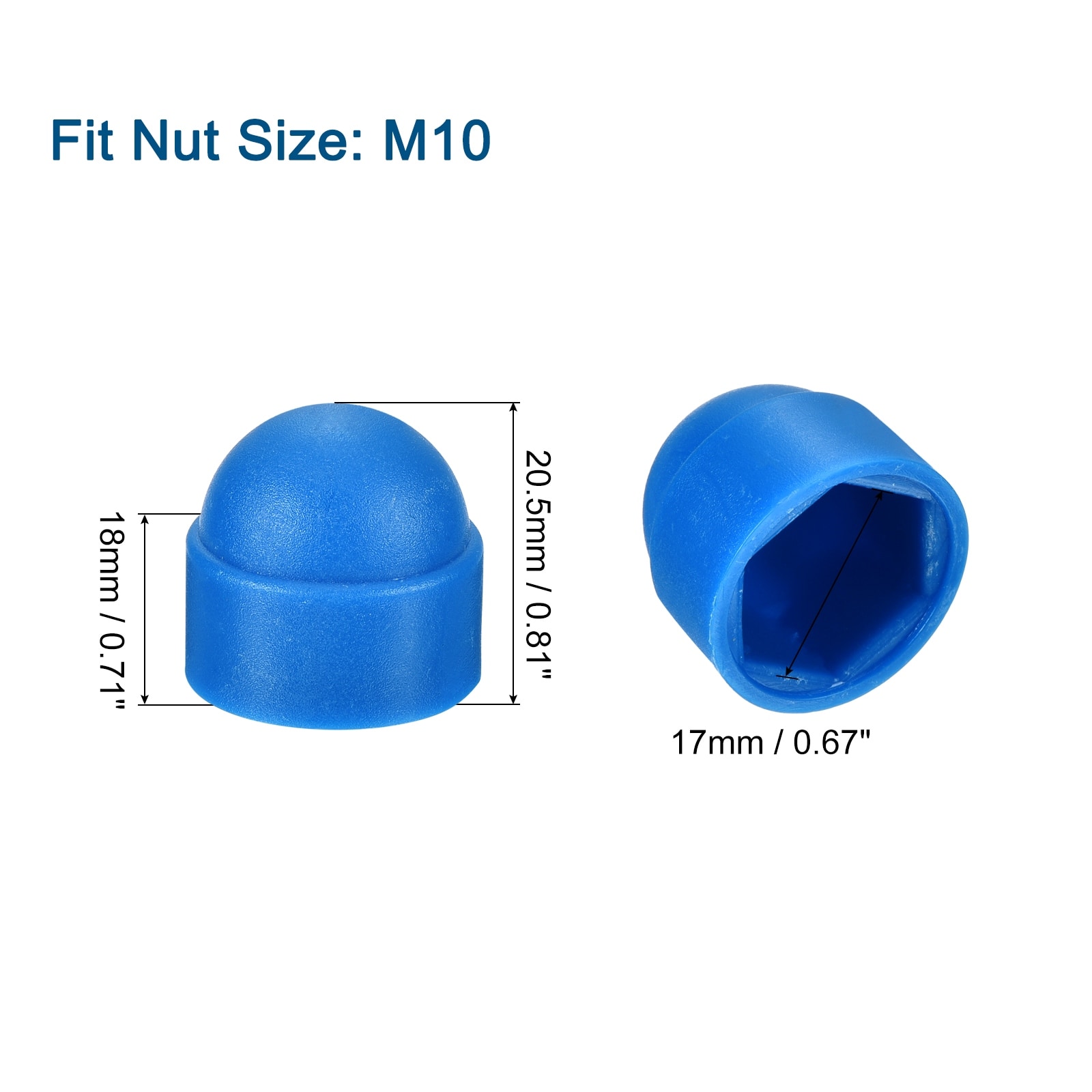 Hex Nut Cover, Dome Nut Protection Cap Hex Bolt Nut Covers for Hexagon Screws, Bolts