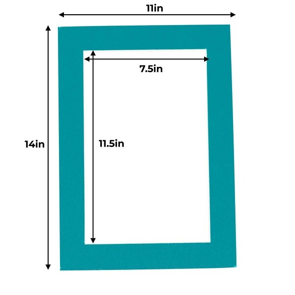 thumbnail image 2 of 11x14 Picture Frame Mat For 8x10 Photo Or Sports Cards – Blue And Orange – Made In USA 2 of 4