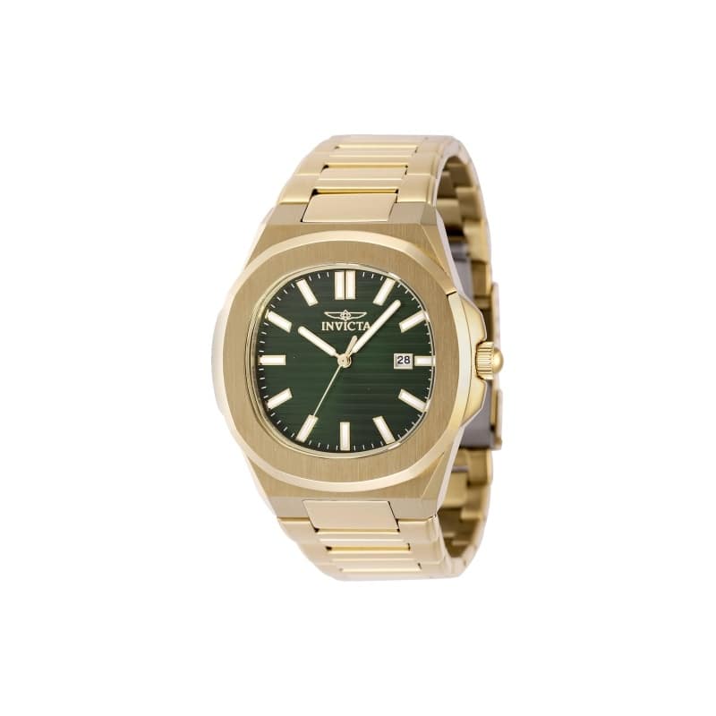 Invicta Men's 48518 Speedway Quartz 3 Hand Green Dial Watch