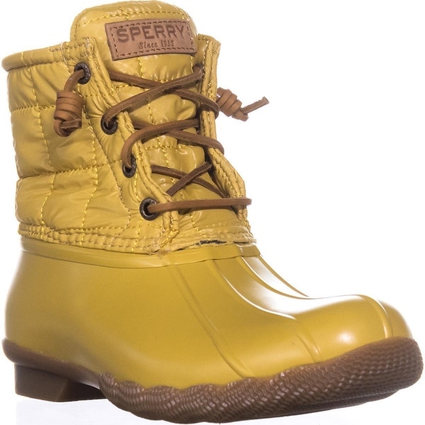 yellow sperry boots