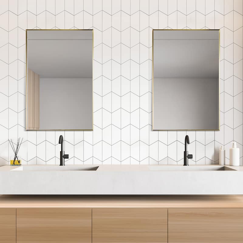 Altair Sassi Bathroom/Vanity Aluminum Framed Wall Mirror