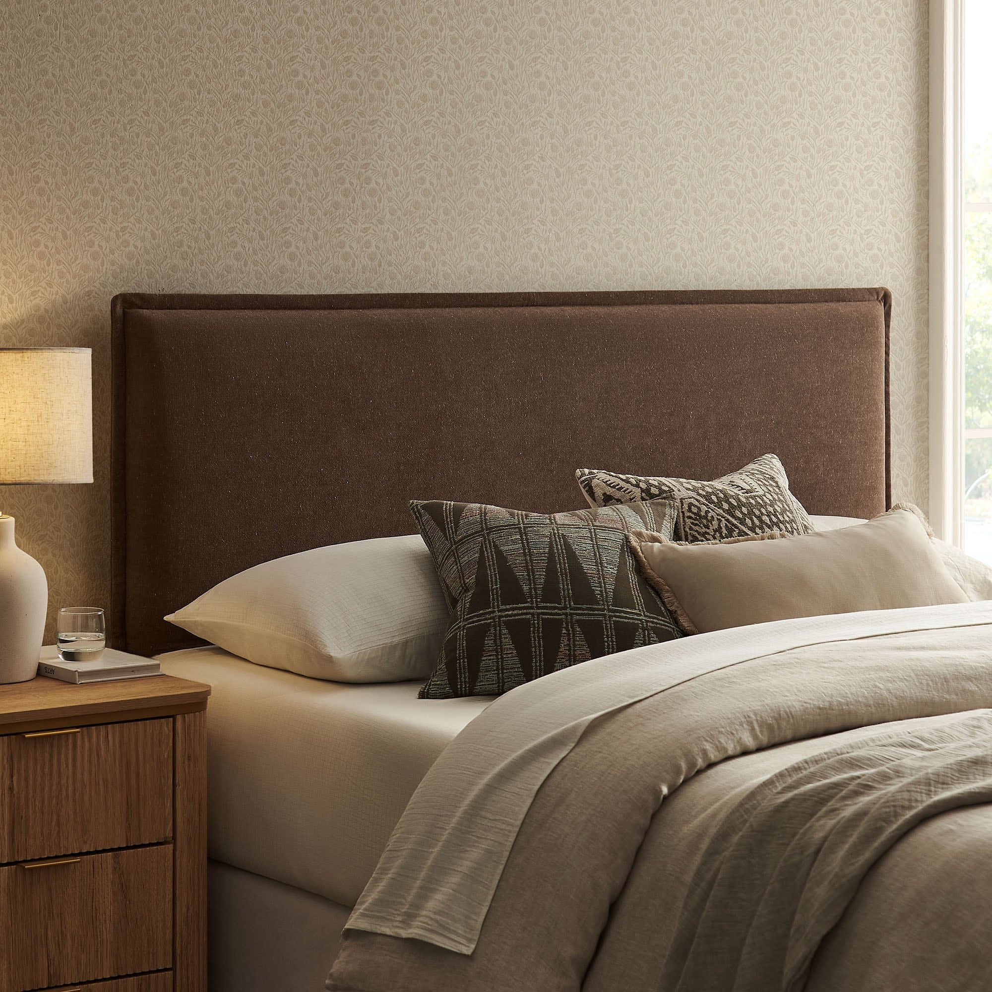 Camille Upholstered Linen Blend Headboard