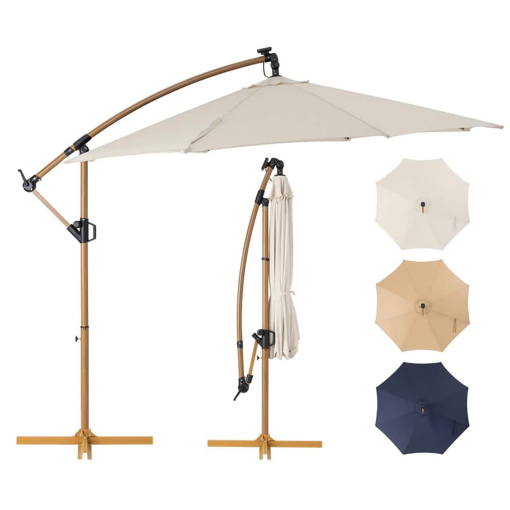 COSIEST 10FT Solar LED Patio Umbrella,360° Rotating, UV Block & Waterproof