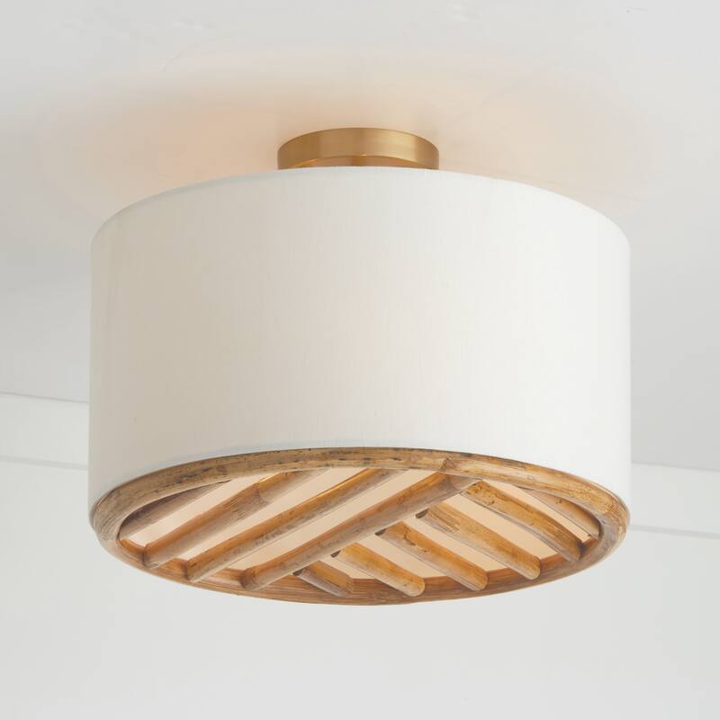 Soleil 3-light Matte Brass Convertible Semi-Flush/ Pendant