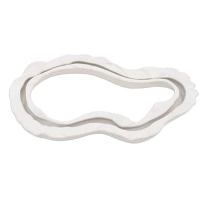 NOVICA Living Flow in White, Ceramic blossom vase