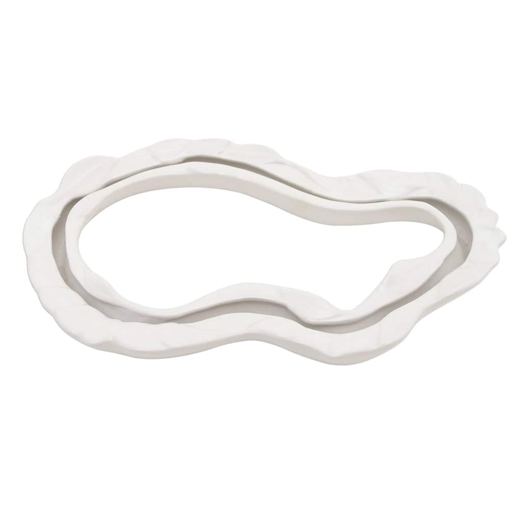 NOVICA Living Flow in White, Ceramic blossom vase