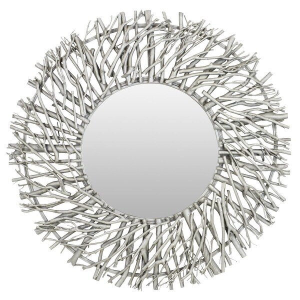 Aspire Home Accents 6129 Iker Tree Branch Wall Mirror - Silver - N/A