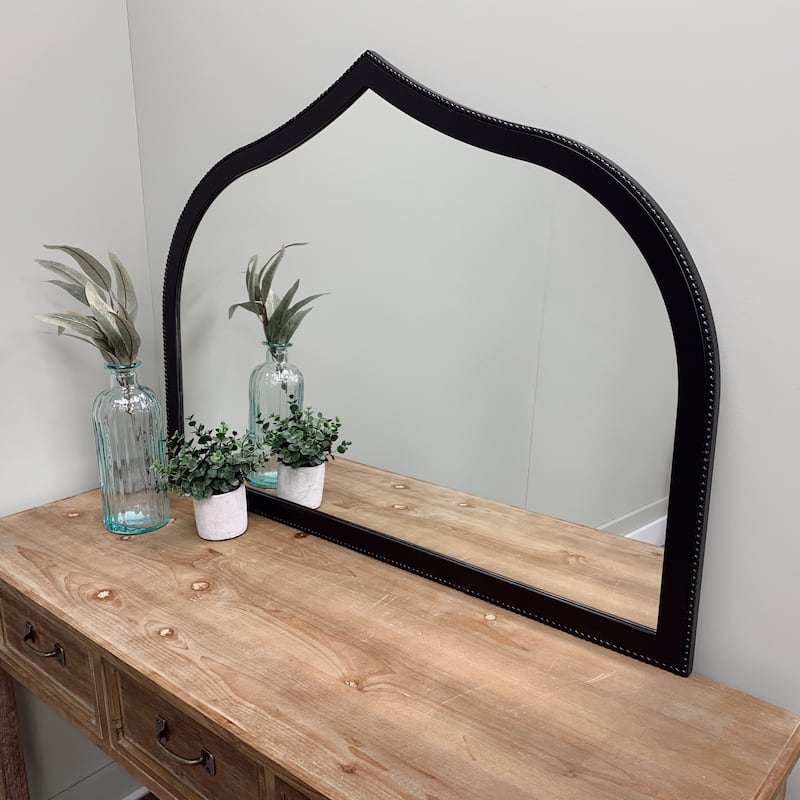 Van Buren Framed Mantel Mirror - Teardrop Cathedral - 38.4x27.4