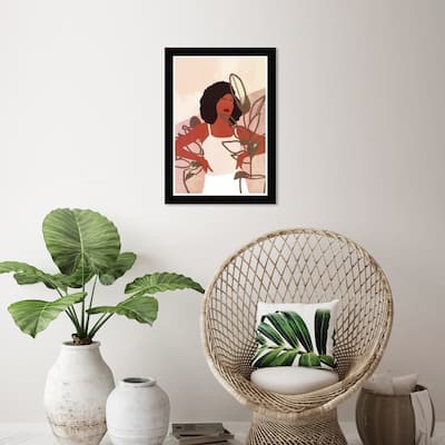 Wynwood Studio Prints People and Portraits Venture in Plants Pink and Modern & Contemporary Wall Art Canvas Print