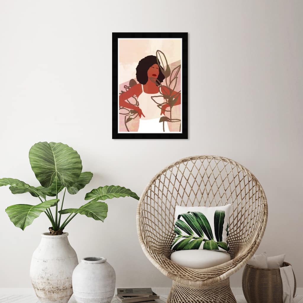 Wynwood Studio Prints People and Portraits Venture in Plants Pink and Modern & Contemporary Wall Art Canvas Print