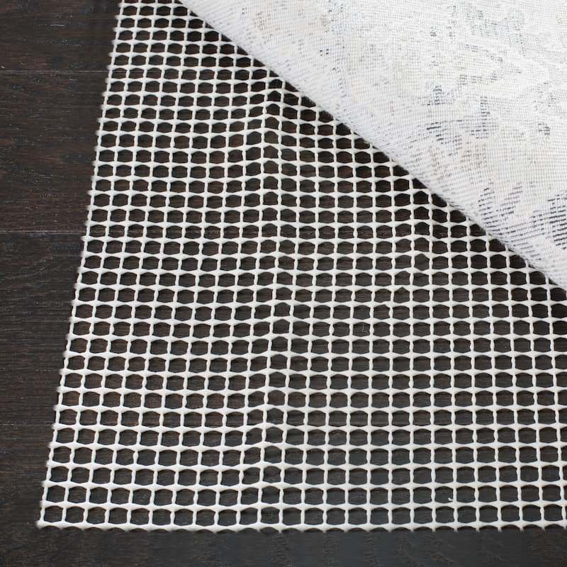 SAFAVIEH Grip Rug Pad 1/8" with Open Weave Grid Pattern - Slip Resistant & Trim-to-Fit - Creme