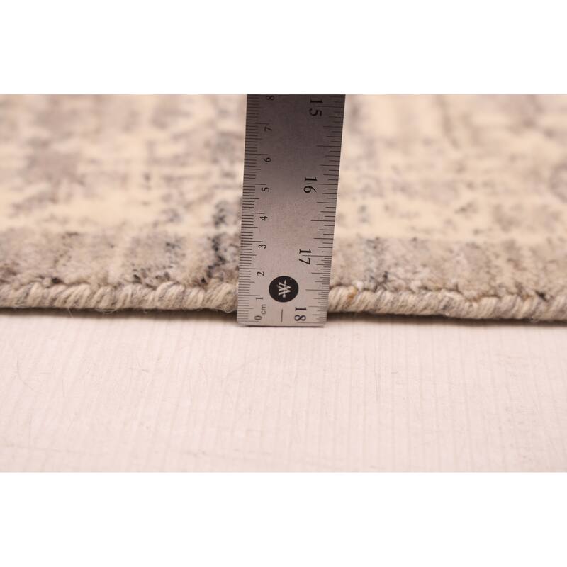 ECARPETGALLERY Hand Loomed Elysian Grey Wool Rug - 8'0 x 9'11