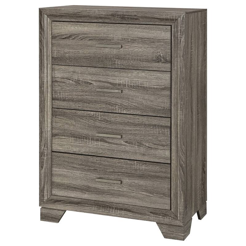 Wright 4-drawer Chest of Drawers Brown Oak