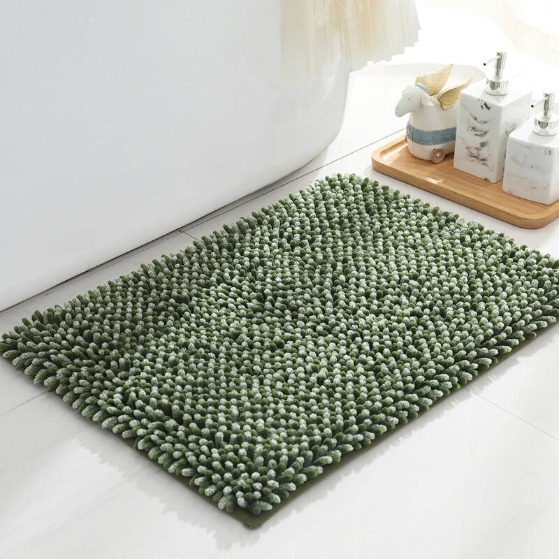 Non Slip Absorbent Chenille Bathmat Home Home Accessories Soft Lightweight Shower Bathroom
