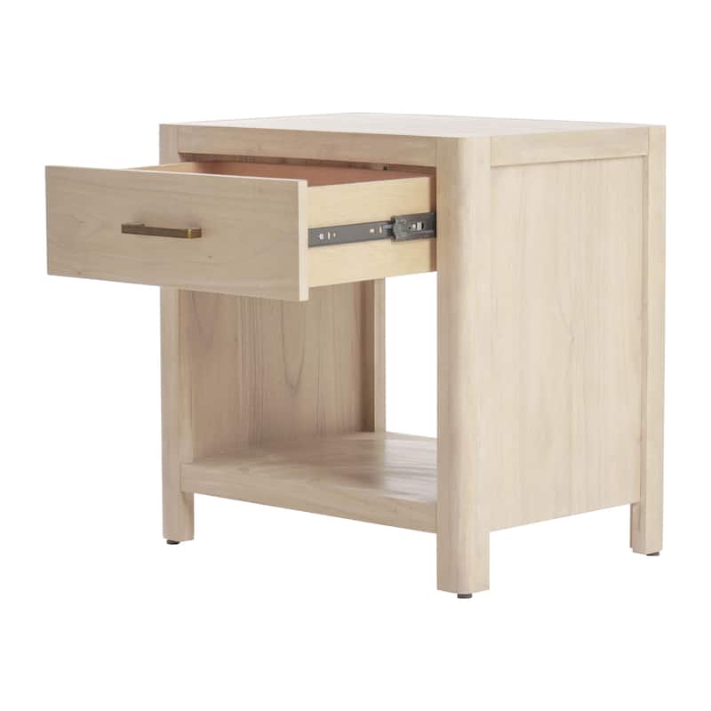 NPD Furniture Trevin Nightstand with 1 Drawer and Open Shelf